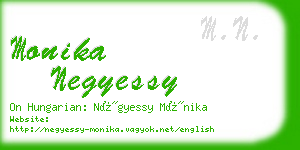 monika negyessy business card